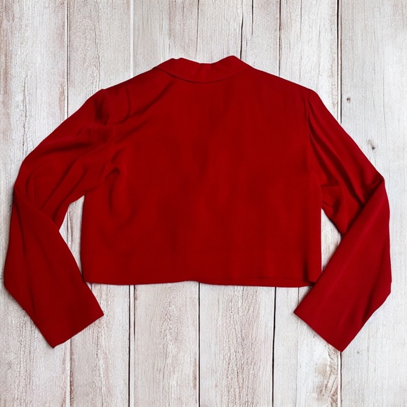 Vintage 80’s Nicole Miller Women’s 2-Piece Red Blazer Skirt Suit Set ~ Size 10 - Picture 6 of 10